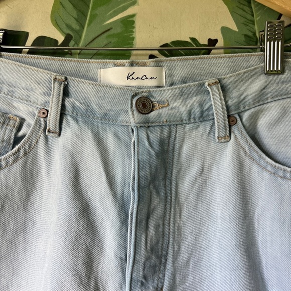 Kancan 90s High Rise Distressed Wide Leg Jeans Size 11/29 Light Wash - Picture 11 of 16